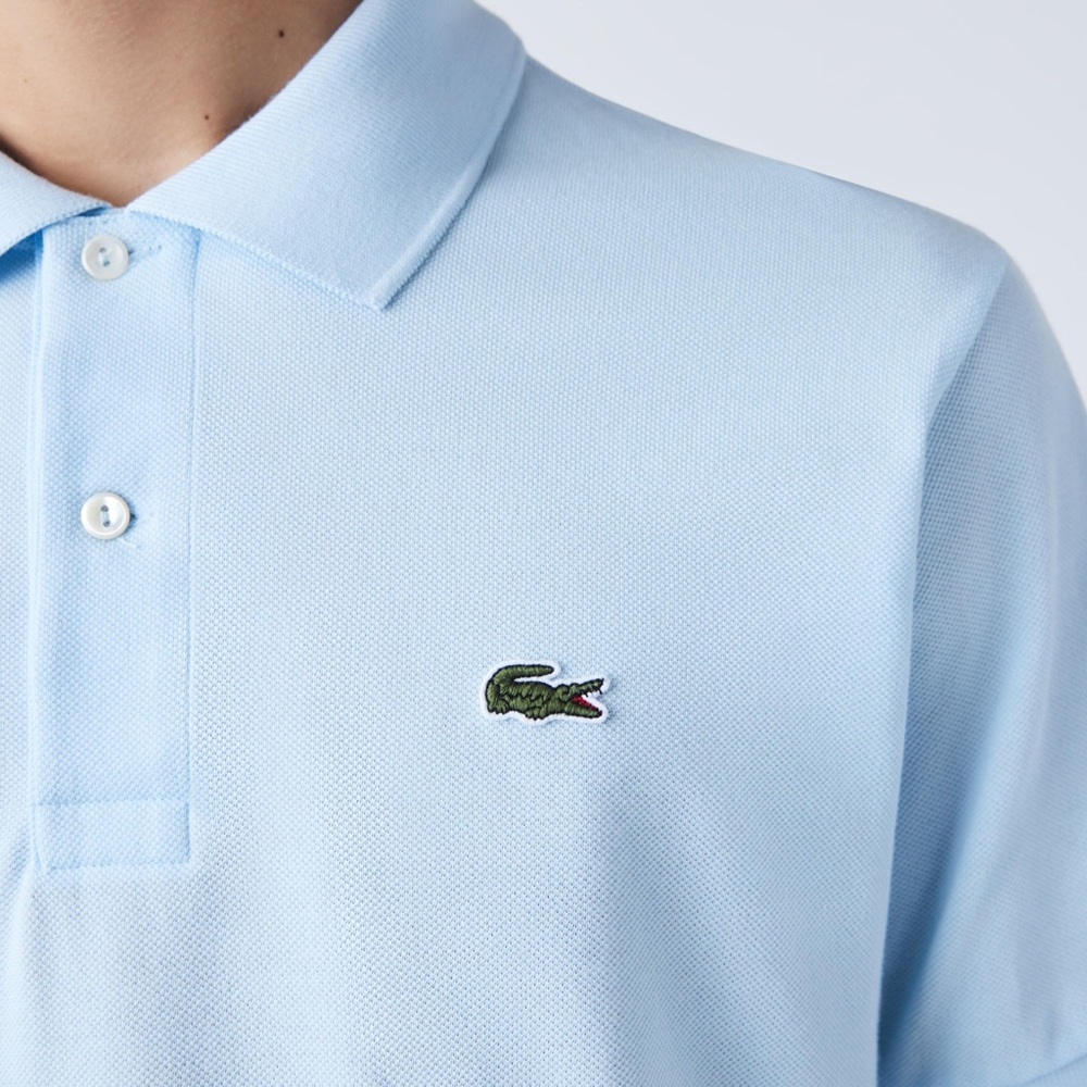 LACOSTE | Lacoste L1212 Classic Fit Polo in Baby Blue size 3/Small - Picture 3 of 6